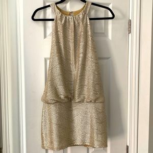 Beautiful metallic silver/gold cocktail dress